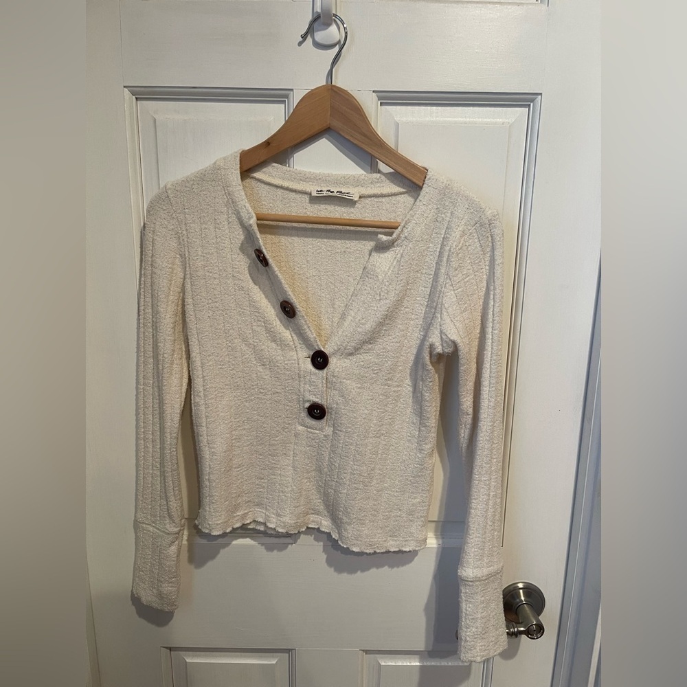 We The Free Cream Button Down Shirt XS